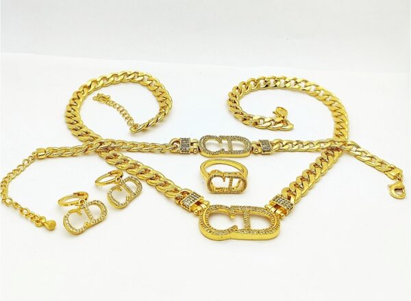 ATY Zirkon Taşlı Christian Dior Set